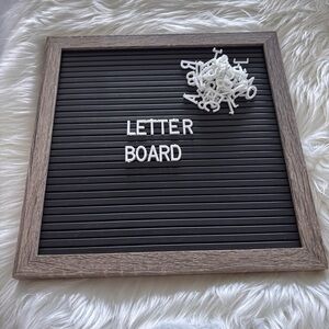 Black Letter Board with Wood Frame and White Letters GUC